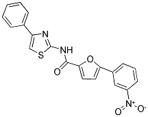 5-(3-NITROPHENYL)-FURAN-2-CARBOXYLIC ACID (4-PHENYLTHIAZOL-2-YL)-AMIDE Struktur