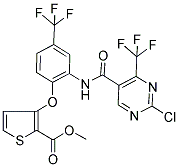 METHYL 3-[2-(([2-CHLORO-4-(TRIFLUOROMETHYL)PYRIMIDIN-5-YL]CARBONYL)AMINO)-4-(TRIFLUOROMETHYL)PHENOXY]THIOPHENE-2-CARBOXYLATE Struktur