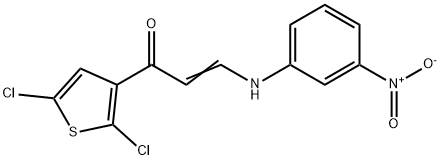 (E)-1-(2,5-DICHLORO-3-THIENYL)-3-(3-NITROANILINO)-2-PROPEN-1-ONE Struktur