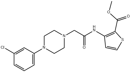 METHYL 3-((2-[4-(3-CHLOROPHENYL)PIPERAZINO]ACETYL)AMINO)-2-THIOPHENECARBOXYLATE Struktur