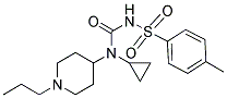 N-CYCLOPROPYL-N'-[(4-METHYLPHENYL)SULPHONYL]-N-(1-PROPYLPIPERIDIN-4-YL)UREA Struktur