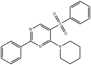 2-PHENYL-5-(PHENYLSULFONYL)-4-PIPERIDINOPYRIMIDINE Struktur