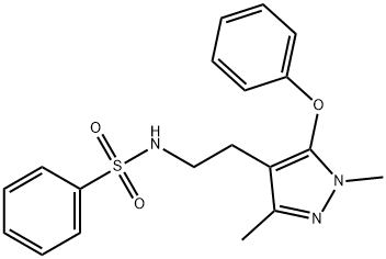 N-[2-(1,3-DIMETHYL-5-PHENOXY-1H-PYRAZOL-4-YL)ETHYL]BENZENESULFONAMIDE Struktur