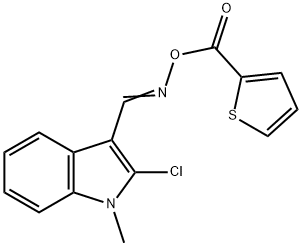 2-CHLORO-1-METHYL-3-(([(2-THIENYLCARBONYL)OXY]IMINO)METHYL)-1H-INDOLE Struktur