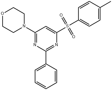 4-(6-[(4-METHYLPHENYL)SULFONYL]-2-PHENYL-4-PYRIMIDINYL)MORPHOLINE Struktur