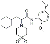 3-CYCLOHEXYL-N-(2,5-DIMETHOXYPHENYL)-2-(1,1-DIOXO-1LAMBDA6,4-THIAZINAN-4-YL)PROPANAMIDE Struktur