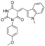 (5Z)-1-(4-METHOXYPHENYL)-5-[(1-METHYL-1H-INDOL-3-YL)METHYLENE]PYRIMIDINE-2,4,6(1H,3H,5H)-TRIONE Struktur