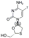 (-)-BETA-L-2',3'-DIDEOXY-3'-THIACYTIDINE, [5-3H(N)]- Struktur