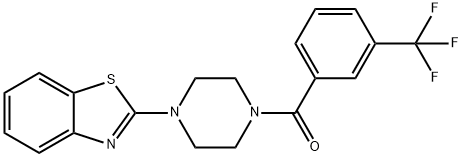 [4-(1,3-BENZOTHIAZOL-2-YL)PIPERAZINO][3-(TRIFLUOROMETHYL)PHENYL]METHANONE Struktur