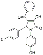 4-BENZOYL-5-(4-CHLOROPHENYL)-3-HYDROXY-1-(4-HYDROXYPHENYL)-1,5-DIHYDRO-2H-PYRROL-2-ONE Struktur