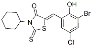 (5Z)-5-(3-BROMO-5-CHLORO-2-HYDROXYBENZYLIDENE)-3-CYCLOHEXYL-2-THIOXO-1,3-THIAZOLIDIN-4-ONE Struktur