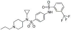 N-[4-((CYCLOPROPYL(1-PROPYLPIPERIDIN-4-YL)AMINO)SULPHONYL)PHENYL]-3-(TRIFLUOROMETHYL)BENZENESULPHONAMIDE Struktur