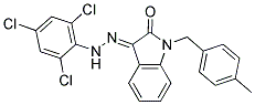 1-(4-METHYLBENZYL)-1H-INDOLE-2,3-DIONE 3-[N-(2,4,6-TRICHLOROPHENYL)HYDRAZONE] Struktur