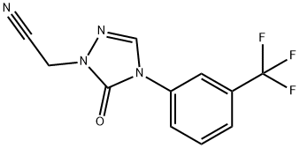 2-(5-OXO-4-[3-(TRIFLUOROMETHYL)PHENYL]-4,5-DIHYDRO-1H-1,2,4-TRIAZOL-1-YL)ACETONITRILE Struktur