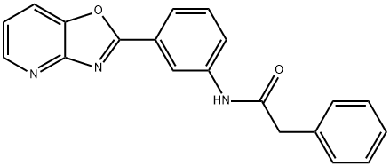 N-(3-[1,3]OXAZOLO[4,5-B]PYRIDIN-2-YLPHENYL)-2-PHENYLACETAMIDE Struktur