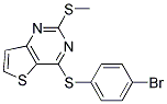 4-BROMOPHENYL 2-(METHYLSULFANYL)THIENO[3,2-D]PYRIMIDIN-4-YL SULFIDE Struktur