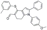 1-(4-METHOXYPHENYL)-4-[(3-METHYLPHENYL)SULFANYL]-2-PHENYL-6,7-DIHYDRO-1H-INDOLE-5-CARBALDEHYDE Struktur