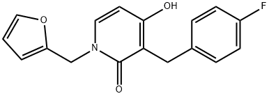 3-(4-FLUOROBENZYL)-1-(2-FURYLMETHYL)-4-HYDROXY-2(1H)-PYRIDINONE Struktur