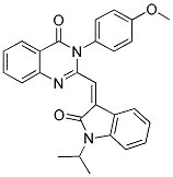 (Z)-2-((1-ISOPROPYL-2-OXOINDOLIN-3-YLIDENE)METHYL)-3-(4-METHOXYPHENYL)QUINAZOLIN-4(3H)-ONE Struktur