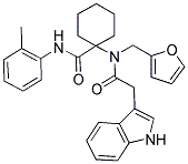 1-(N-(FURAN-2-YLMETHYL)-2-(1H-INDOL-3-YL)ACETAMIDO)-N-O-TOLYLCYCLOHEXANECARBOXAMIDE Struktur