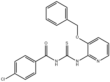 1-(4-CHLOROBENZOYL)-3-(3-(BENZYLOXY)(2-PYRIDYL))THIOUREA Struktur