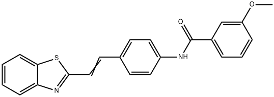 N-(4-[(E)-2-(1,3-BENZOTHIAZOL-2-YL)ETHENYL]PHENYL)-3-METHOXYBENZENECARBOXAMIDE Struktur