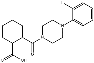 2-((4-(2-FLUOROPHENYL)PIPERAZINYL)CARBONYL)CYCLOHEXANECARBOXYLIC ACID Struktur