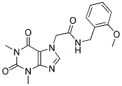 2-(1,3-DIMETHYL-2,6-DIOXO-1,2,3,6-TETRAHYDRO-7H-PURIN-7-YL)-N-(2-METHOXYBENZYL)ACETAMIDE Struktur