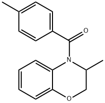 (3-METHYL-2,3-DIHYDRO-4H-1,4-BENZOXAZIN-4-YL)(4-METHYLPHENYL)METHANONE Struktur