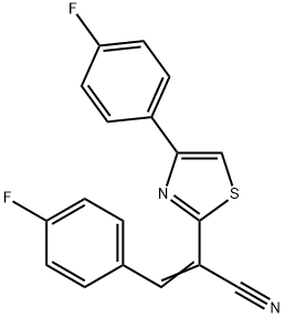 3-(4-FLUOROPHENYL)-2-[4-(4-FLUOROPHENYL)-1,3-THIAZOL-2-YL]ACRYLONITRILE Struktur