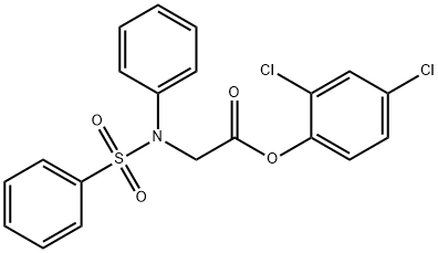 2,4-DICHLOROPHENYL 2-[(PHENYLSULFONYL)ANILINO]ACETATE Struktur