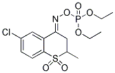 6-CHLORO-4-([(DIETHOXYPHOSPHORYL)OXY]IMINO)-2-METHYL-3,4-DIHYDRO-1-BENZOTHIOPYRAN-1,1(2H)-DIONE Struktur