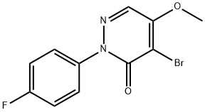 4-BROMO-2-(4-FLUOROPHENYL)-5-METHOXY-3(2H)-PYRIDAZINONE Struktur