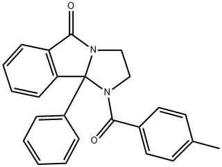 1-(4-METHYLBENZOYL)-9B-PHENYL-1,2,3,9B-TETRAHYDRO-5H-IMIDAZO[2,1-A]ISOINDOL-5-ONE Struktur