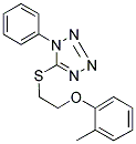 5-([2-(2-METHYLPHENOXY)ETHYL]THIO)-1-PHENYL-1H-TETRAZOLE Struktur