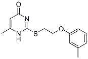 6-METHYL-2-([2-(3-METHYLPHENOXY)ETHYL]THIO)PYRIMIDIN-4(1H)-ONE Struktur