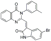 2-[(Z)-(5-BROMO-2-OXO-1,2-DIHYDRO-3H-INDOL-3-YLIDENE)METHYL]-3-(3-METHYLPHENYL)QUINAZOLIN-4(3H)-ONE Struktur