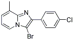 3-BROMO-2-(4-CHLOROPHENYL)-8-METHYLIMIDAZO[1,2-A]PYRIDINE Struktur