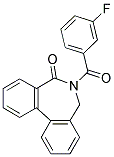 6-(3-FLUOROBENZOYL)-6,7-DIHYDRO-5H-DIBENZO[C,E]AZEPIN-5-ONE Struktur