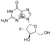 2-AMINO-9-((2R,3S,4R,5R)-3-FLUORO-4-HYDROXY-5-HYDROXYMETHYL-TETRAHYDRO-FURAN-2-YL)-1,9-DIHYDRO-PURIN-6-ONE Struktur