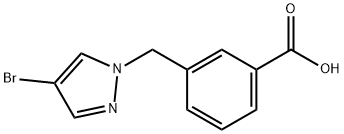 3-(4-BROMO-PYRAZOL-1-YLMETHYL)-BENZOIC ACID Struktur