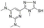 5-(2,6-BIS(DIMETHYLAMINO)PYRIMIDIN-4-YL)-4-METHYL-(4H)-1,2,4-TRIAZOLE-3-THIOL Struktur