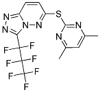 6-[(4,6-DIMETHYLPYRIMIDIN-2-YL)THIO]-3-(HEPTAFLUOROPROPYL)[1,2,4]TRIAZOLO[4,3-B]PYRIDAZINE Struktur