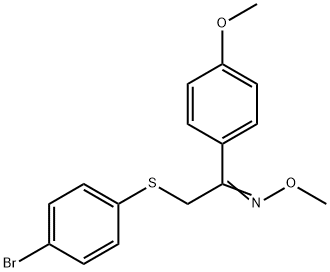 2-[(4-BROMOPHENYL)SULFANYL]-1-(4-METHOXYPHENYL)-1-ETHANONE O-METHYLOXIME Struktur