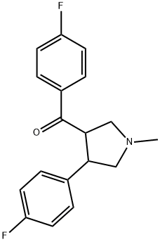 (4-FLUOROPHENYL)[4-(4-FLUOROPHENYL)-1-METHYLTETRAHYDRO-1H-PYRROL-3-YL]METHANONE Struktur