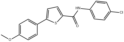 N-(4-CHLOROPHENYL)-5-(4-METHOXYPHENYL)-2-THIOPHENECARBOXAMIDE Struktur