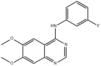 N-(3-FLUOROPHENYL)-6,7-DIMETHOXY-4-QUINAZOLINAMINE Struktur