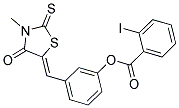 3-[(Z)-(3-METHYL-4-OXO-2-THIOXO-1,3-THIAZOLIDIN-5-YLIDENE)METHYL]PHENYL 2-IODOBENZOATE Struktur