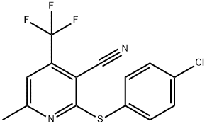 2-[(4-CHLOROPHENYL)SULFANYL]-6-METHYL-4-(TRIFLUOROMETHYL)NICOTINONITRILE Struktur