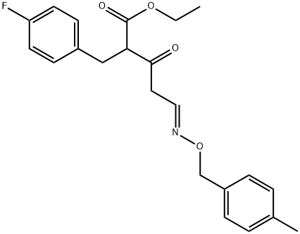 ETHYL 2-(4-FLUOROBENZYL)-5-([(4-METHYLBENZYL)OXY]IMINO)-3-OXOPENTANOATE Struktur